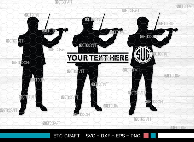 Violinist Monogram, Violinist Silhouette, Violinist SVG, Violin Player Svg, Music Svg, Violin Svg, Violin Musicians Svg, SB00136 SVG ETC Craft 