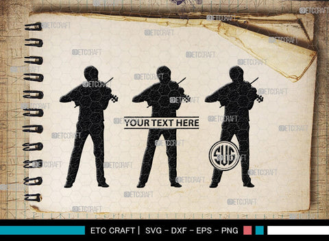 Violinist Monogram, Violinist Silhouette, Violinist SVG, Violin Player Svg, Music Svg, Violin Svg, Violin Musicians Svg, SB00136 SVG ETC Craft 