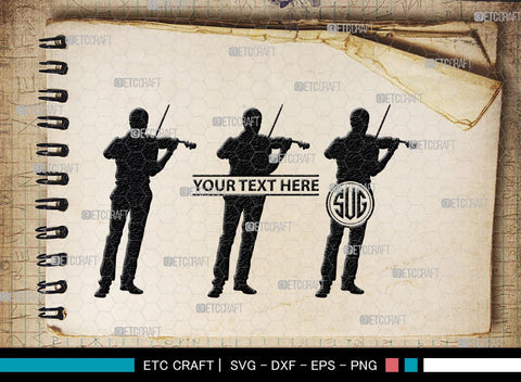 Violinist Monogram, Violinist Silhouette, Violinist SVG, Violin Player Svg, Music Svg, Violin Svg, Violin Musicians Svg, SB00136 SVG ETC Craft 