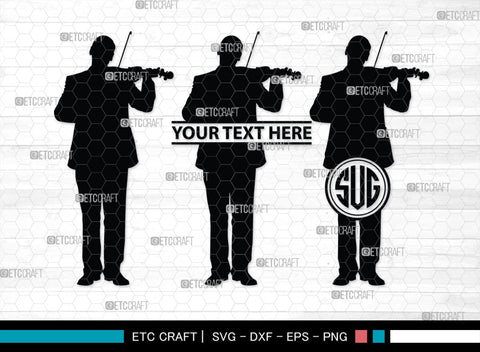 Violinist Monogram, Violinist Silhouette, Violinist SVG, Violin Player Svg, Music Svg, Violin Svg, Violin Musicians Svg, SB00136 SVG ETC Craft 