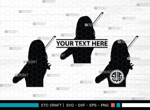 Violinist Monogram, Violinist Silhouette, Violinist SVG, Violin Player Svg, Music Svg, Violin Svg, Violin Musicians Svg, SB00136 SVG ETC Craft 