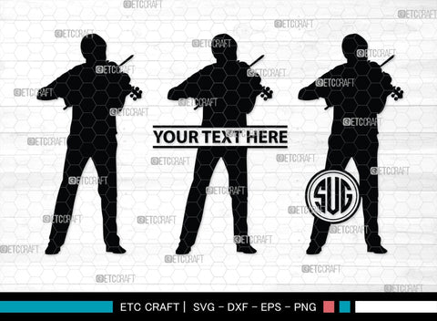 Violinist Monogram, Violinist Silhouette, Violinist SVG, Violin Player Svg, Music Svg, Violin Svg, Violin Musicians Svg, SB00136 SVG ETC Craft 