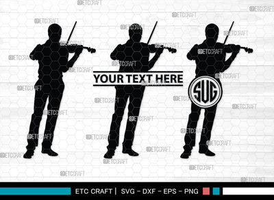 Violinist Monogram, Violinist Silhouette, Violinist SVG, Violin Player Svg, Music Svg, Violin Svg, Violin Musicians Svg, SB00136 SVG ETC Craft 