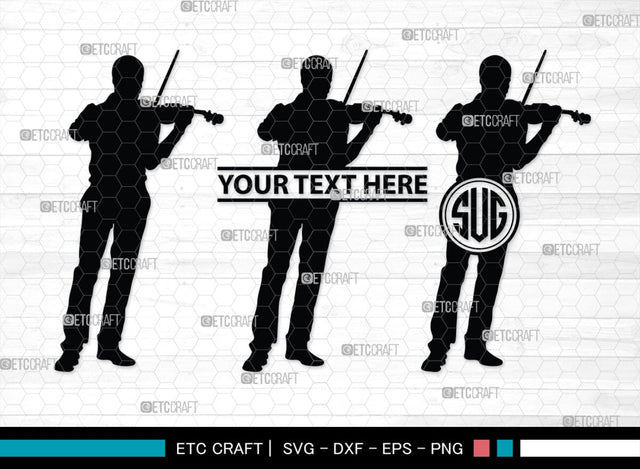 Violinist Monogram, Violinist Silhouette, Violinist SVG, Violin Player Svg, Music Svg, Violin Svg, Violin Musicians Svg, SB00136 SVG ETC Craft 