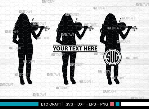 Violinist Monogram, Violinist Silhouette, Violinist SVG, Violin Player Svg, Music Svg, Violin Svg, Violin Musicians Svg, SB00136 SVG ETC Craft 
