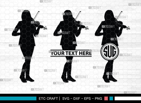 Violinist Monogram, Violinist Silhouette, Violinist SVG, Violin Player Svg, Music Svg, Violin Svg, Violin Musicians Svg, SB00136 SVG ETC Craft 