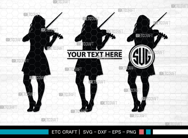 Violinist Monogram, Violinist Silhouette, Violinist SVG, Violin Player Svg, Music Svg, Violin Svg, Violin Musicians Svg, SB00136 SVG ETC Craft 