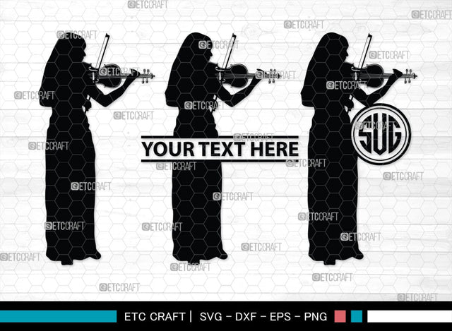 Violinist Monogram, Violinist Silhouette, Violinist SVG, Violin Player Svg, Music Svg, Violin Svg, Violin Musicians Svg, SB00136 SVG ETC Craft 