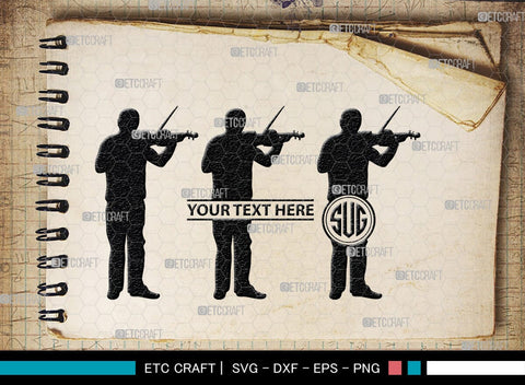 Violinist Monogram, Violinist Silhouette, Violinist SVG, Violin Player Svg, Music Svg, Violin Svg, Violin Musicians Svg, SB00136 SVG ETC Craft 