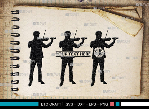 Violinist Monogram, Violinist Silhouette, Violinist SVG, Violin Player Svg, Music Svg, Violin Svg, Violin Musicians Svg, SB00136 SVG ETC Craft 