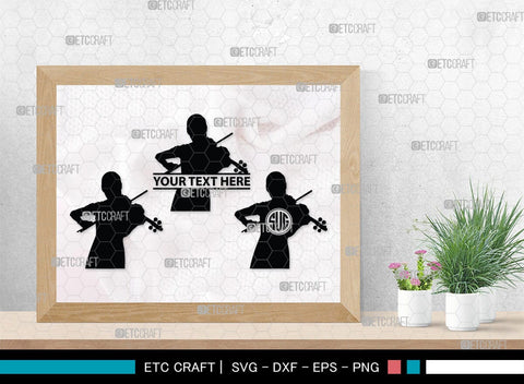 Violinist Monogram, Violinist Silhouette, Violinist SVG, Violin Player Svg, Music Svg, Violin Svg, Violin Musicians Svg, SB00136 SVG ETC Craft 