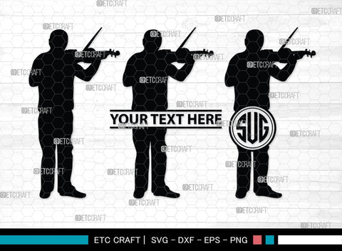 Violinist Monogram, Violinist Silhouette, Violinist SVG, Violin Player Svg, Music Svg, Violin Svg, Violin Musicians Svg, SB00136 SVG ETC Craft 