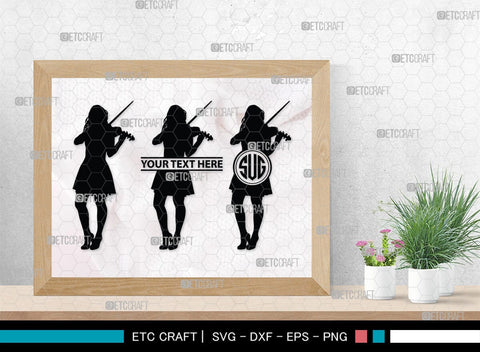 Violinist Monogram, Violinist Silhouette, Violinist SVG, Violin Player Svg, Music Svg, Violin Svg, Violin Musicians Svg, SB00136 SVG ETC Craft 