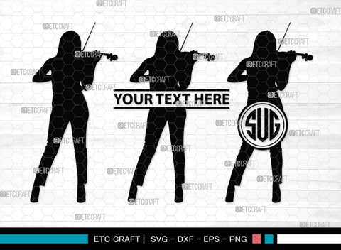 Violinist Monogram, Violinist Silhouette, Violinist SVG, Violin Player Svg, Music Svg, Violin Svg, Violin Musicians Svg, SB00136 SVG ETC Craft 