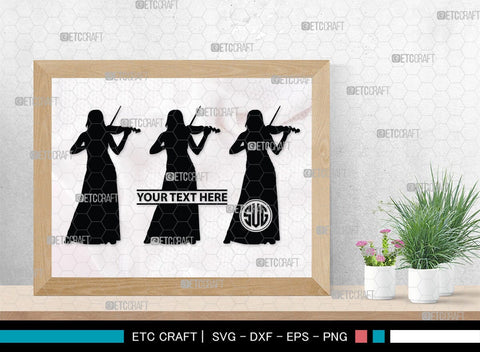 Violinist Monogram, Violinist Silhouette, Violinist SVG, Violin Player Svg, Music Svg, Violin Svg, Violin Musicians Svg, SB00136 SVG ETC Craft 