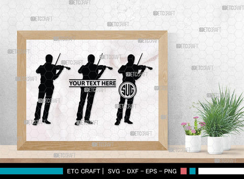 Violinist Monogram, Violinist Silhouette, Violinist SVG, Violin Player Svg, Music Svg, Violin Svg, Violin Musicians Svg, SB00136 SVG ETC Craft 