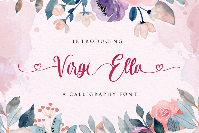Virgi Ella - Lovely Calligraphy Font Font StringLabs 