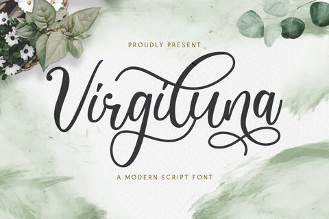 Virgiluna - Modern Calligraphy Font Font StringLabs 