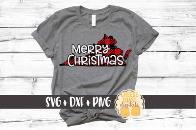Virginia - Buffalo Plaid State - SVG PNG DXF Cut Files SVG Cheese Toast Digitals 