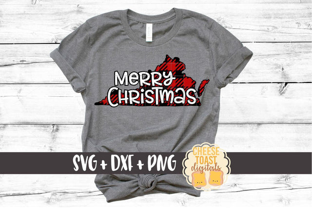 Virginia - Buffalo Plaid State - SVG PNG DXF Cut Files SVG Cheese Toast Digitals 