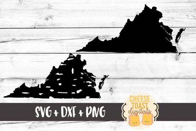 Virginia - Solid & Grunge SVG Cheese Toast Digitals 