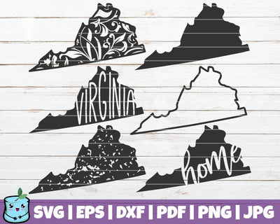 Virginia State SVG MintyMarshmallows 