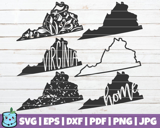 Virginia State SVG MintyMarshmallows 