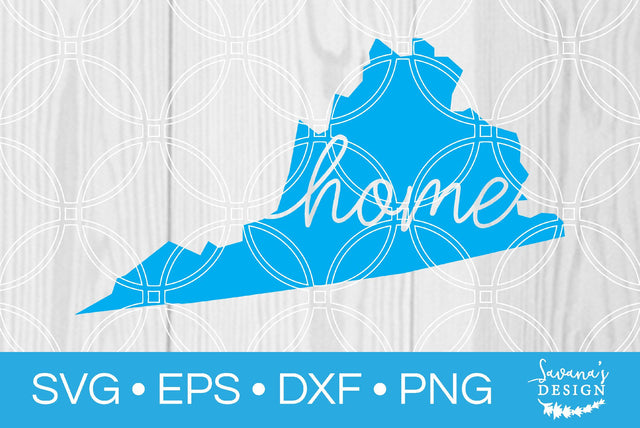Virginia State with Home SVG SavanasDesign 
