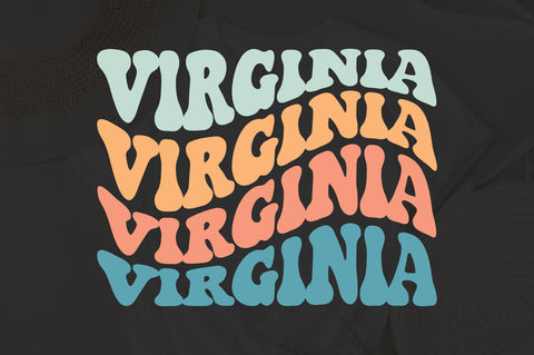 Virginia Svg, College Team, School Team, City Shirt Png, Virginia Wavy Shirt, USA City Shirt, State Shirt, Virginia Png, Iron On SVG Fauz 