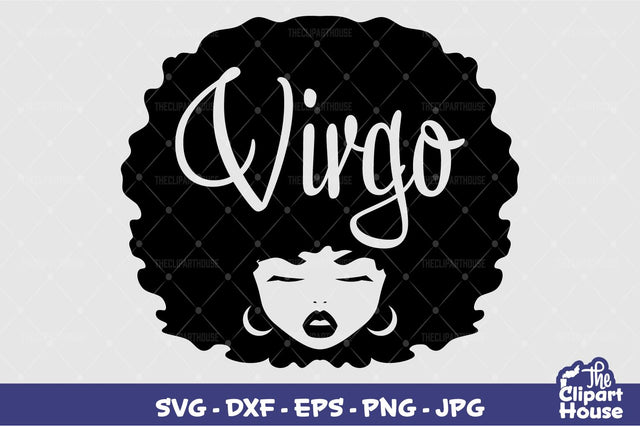 Virgo Afro Woman SVG The Clipart House 