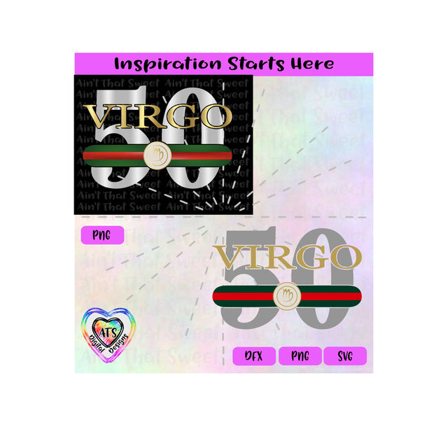 Virgo (Horoscope Symbol) with Red and Green Stripes | 50 - Transparent PNG SVG DXF - Silhouette, Cricut, Scan N Cut SVG Aint That Sweet 