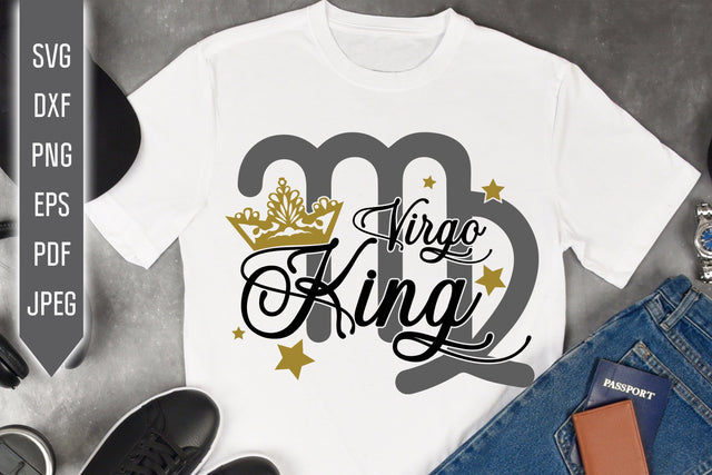 Virgo King Svg. Zodiac Sign Svg. Horoscope Svg. Virgo Sign Svg. Virgo Shirt. September Svg. Virgo Birthday Svg. Cricut, Silhouette, dxf, eps SVG Mint And Beer Creations 