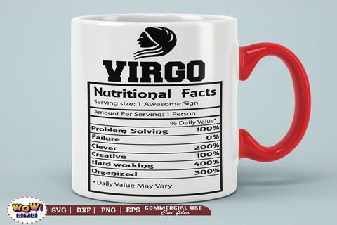 Virgo Nutritional Facts Svg, Zodiac sign svg, Nutrition, Zodiac svg SVG Wowsvgstudio 