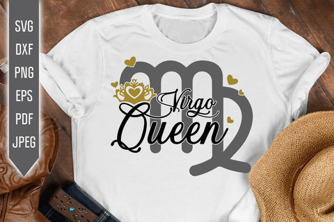 Virgo Queen Svg. Zodiac Sign Svg. Horoscope Svg. Virgo Sign Svg. Virgo Shirt. September Svg. Virgo Birthday Svg. Cricut, Silhouette, dxf eps SVG Mint And Beer Creations 