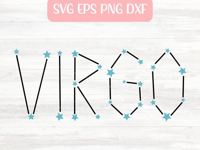Virgo Zodiac Sign SVG File for Cricut or Silhouette, Sublimation PNG, Digital Download Commercial Use SVG Apple Grove Designs 