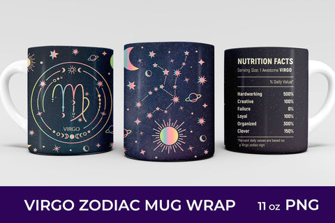 Virgo zodiac sublimation mug design Sublimation KMarinaDesign 
