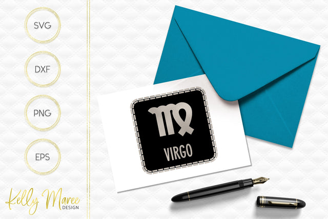 Virgo Zodiac SVG Cut File Kelly Maree Design 