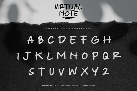 Virtual Note - Handwritten Font Font Alpaprana Studio 
