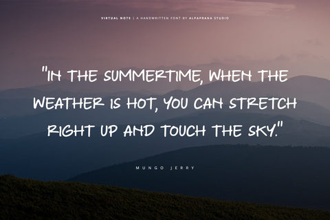 Virtual Note - Handwritten Font Font Alpaprana Studio 