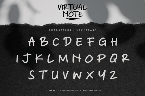Virtual Note - Handwritten Font Font Alpaprana Studio 