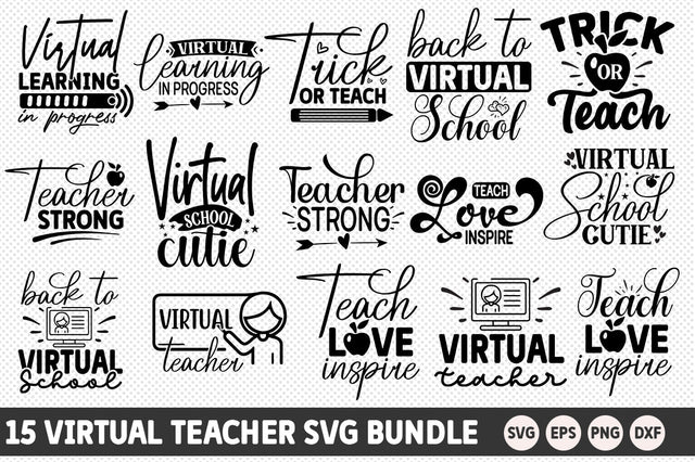 Virtual Teacher SVG Bundle SVG fokiira 
