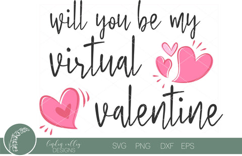 Virtual Valentine SVG|Funny Quarantine Valentines Day SVG SVG Linden Valley Designs 