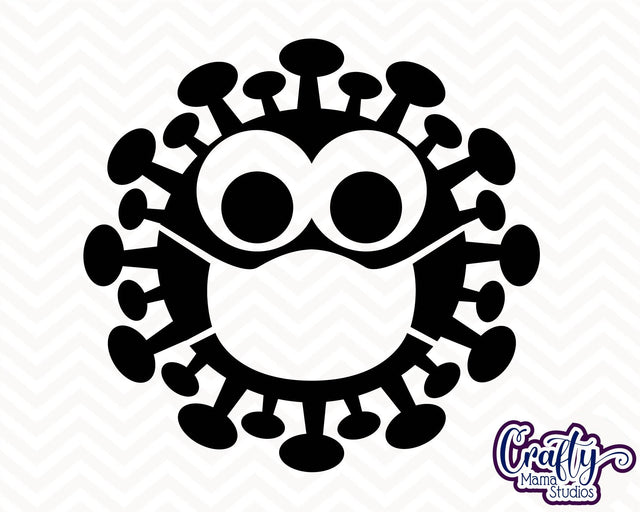 Virus - Face Mask Svg SVG Crafty Mama Studios 
