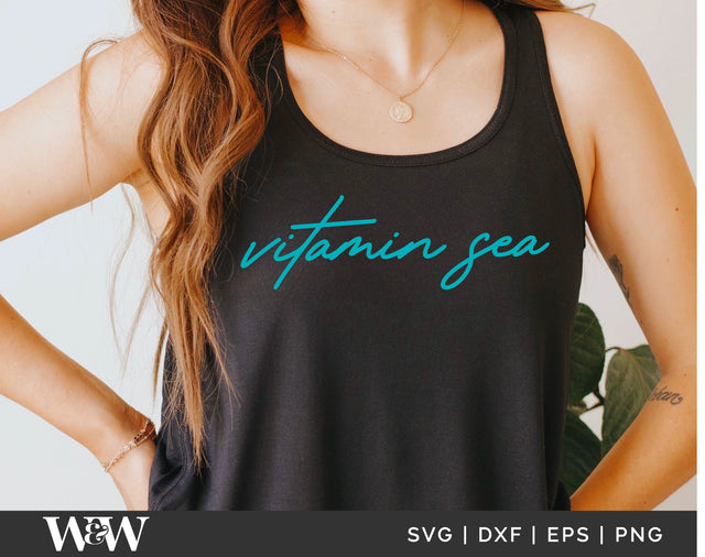Vitamin Sea SVG | Summer Cut File SVG Wood And Walt 