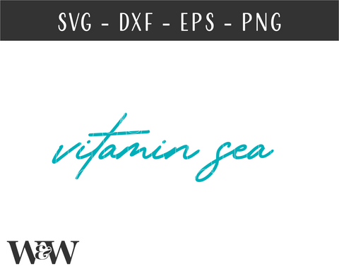 Vitamin Sea SVG | Summer Cut File SVG Wood And Walt 