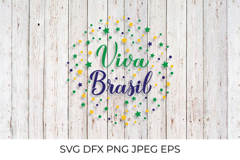 Viva Brazil. Viva Brasil calligraphy quote SVG LaBelezoka 