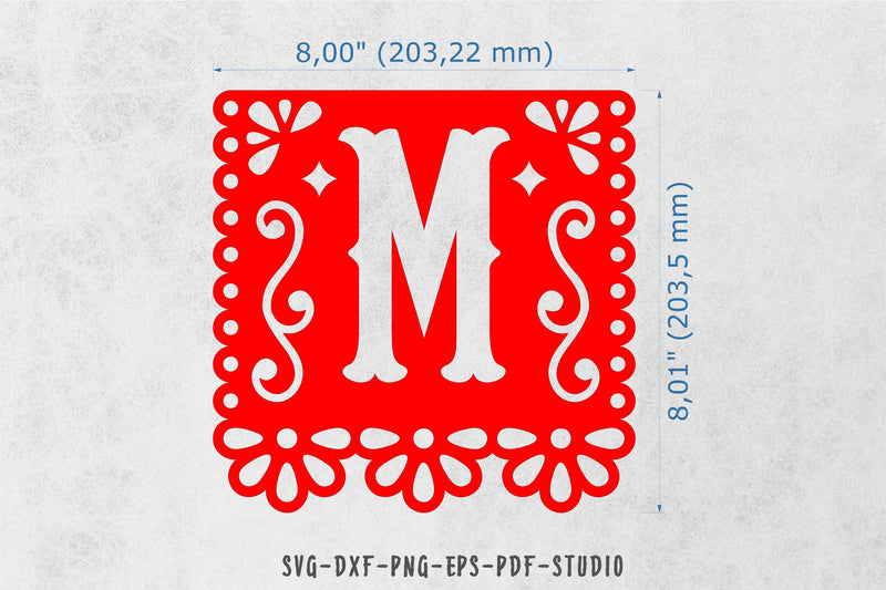 Viva Mexico banner template, Papel picado svg - So Fontsy