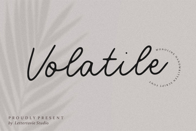 Volatile Monoline Handwritten Script Font Font Letterative 