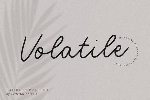 Volatile Monoline Handwritten Script Font Font Letterative 