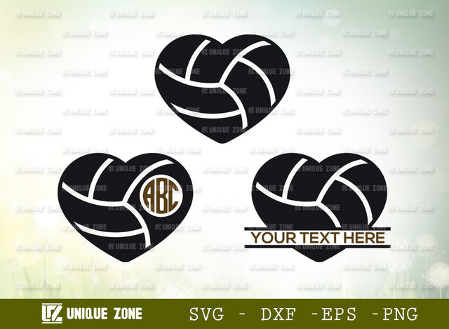 Volley Ball SVG Monogram, Sports Ball Svg, Volleyball Player Svg, Volleyball Heart Shape Svg, Volleyball Net Svg, Fire With Volleyball Svg, Ball Svg, Volley Ball Lover Svg SVG Unique Zone 